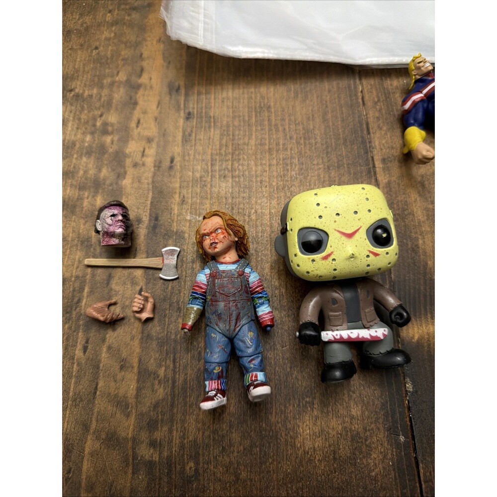Horror Figure Lot Chucky Jason Voorhees Funko Pop NECA Figures Accessories